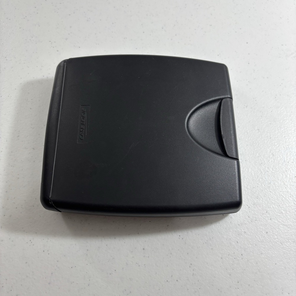 Black Hard Shell 12 CD Disc Holder Case Logic Media Storage Snap DVD Blu-ray